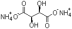 structure of CAS# 3164-29-2, Ammonium L-tartrate;2,3-Dihydroxybutanedioic acid diammonium salt; L-Tartaric acid diammonium salt