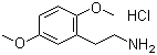 2,5-二甲氧基苯乙胺盐酸盐分子结构 (CAS 3166-74-3)