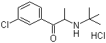 Bupropion hydrochloride molecular structure (CAS 31677-93-7)
