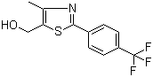 structure of CAS# 317318-96-0, [4-Methyl-2-(4-(trifluoromethyl)phenyl)-1,3-thiazol-5-yl]methanol