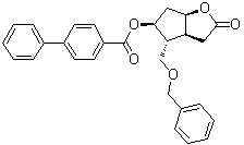 (3aalpha,4alpha,5beta,6aalpha)-(-)-[1,1'-Biphenyl]-4-carboxylic acid hexahydro-2-oxo-4-[(phenylmethoxy)methyl]-2H-cyclopenta[b]furan-5-yl ester molecular structure (CAS 31752-98-4)