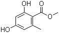 结构式 CAS# 3187-58-4, 2,4-二羟基-6-甲基苯甲酸甲酯