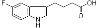 5-氟吲哚-3-丁酸分子结构 (CAS 319-72-2)