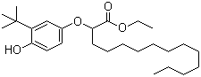 Ethyl 2-(3-tert-butyl-4-hydroxyphenoxy)tetradecanoate molecular structure (CAS 31994-60-2)