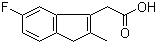 (5-氟-2-甲基-1H-茚-3-基)乙酸分子结构 (CAS 32004-66-3)