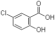 结构式 CAS# 321-14-2, 5-氯代水杨酸; 5-氯-2-羟基苯甲酸