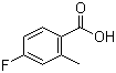 structure of CAS# 321-21-1, 4-Fluoro-2-methylbenzoic acid