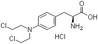 左旋苯丙氨酸氮芥盐酸盐分子结构 (CAS 3223-07-2)