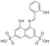 结构式 CAS# 32266-60-7, 4-羟基-5-((2-羟基苄亚基)氨基)萘-2,7-二磺酸