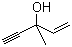 structure of CAS# 3230-69-1, 3-Methyl-1-penten-4-yn-3-ol;Ethynyl methyl vinyl carbinol