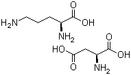 L-鸟氨酸 L-天门冬氨酸盐分子结构 (CAS 3230-94-2)