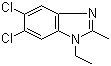 1-乙基-2-甲基-5,6-二氯苯并咪唑分子结构 (CAS 3237-62-5)