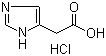 structure of CAS# 3251-69-2, 1H-Imidazole-5-acetic acid hydrochloride;1H-Imidazole-4-acetic acid monohydrochloride; Imidazole-4-acetic acid monohydrochloride; (1H-Imidazol-4-yl)acetic acid hydrochloride; (1H-Imidazol-5-yl)acetic acid hydrochloride