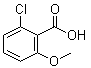 2-氯-6-甲氧基苯甲酸分子结构 (CAS 3260-89-7)