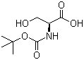 structure of CAS# 3262-72-4, Boc-L-Serine;N-(tert-Butoxycarbonyl)-L-serine