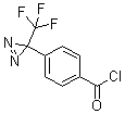 结构式 CAS# 326923-35-7, 4-[3-(三氟甲基)-3H-双吖丙啶-3-基]苯甲酰氯