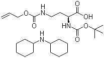 结构式 CAS# 327156-92-3, N-叔丁氧羰基-N'-烯丙氧基羰基-L-2,4-二氨基丁酸二环己胺盐