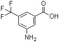 3-氨基-5-三氟甲基苯甲酸分子结构 (CAS 328-68-7)