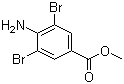 3,5-二溴-4-氨基苯甲酸甲酯分子结构 (CAS 3282-10-8)