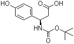 Boc-(R)-3-Amino-3-(4-hydroxyphenyl)propionic acid molecular structure (CAS 329013-12-9)