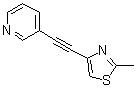3-[(2-Methyl-1,3-thiazol-4-yl)ethynyl]pyridine molecular structure (CAS 329205-68-7)