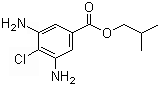 structure of CAS# 32961-44-7, Isobutyl 3,5-diamino-4-chloro benzoate;4-Chloro-3,5-diaminobenzoic acid isobutyl ester