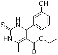 6-Methyl-4-(3-hydroxyphenyl)-2-thioxo-1,2,3,4-tetrahydropyrimidine-5-carboxylic acid ethyl ester molecular structure (CAS 329689-23-8)