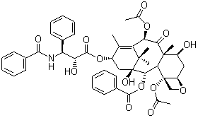 结构式 CAS# 33069-62-4, 紫杉醇