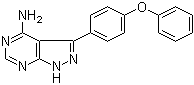 结构式 CAS# 330786-24-8, 3-(4-苯氧基苯基)-1H-吡唑并[3,4-d]嘧啶-4-胺