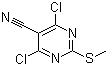5-Cyano-4,6-dichloro-2-(methylthio)pyrimidine molecular structure (CAS 33097-13-1)