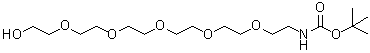 structure of CAS# 331242-61-6, 19-Hydroxy-5,8,11,14,17-pentaoxa-2-azanonadecanoic acid 1,1-dimethylethyl ester