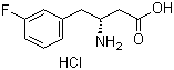 结构式 CAS# 331763-65-6, (R)-3-氨基-4-(3-氟苯基)丁酸盐酸盐