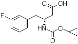 Boc-D-3-Amino-4-(3-fluorophenyl)butyric acid molecular structure (CAS 331763-66-7)