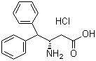 (S)-3-氨基-4,4-二苯基丁酸盐酸盐分子结构 (CAS 332062-01-8)