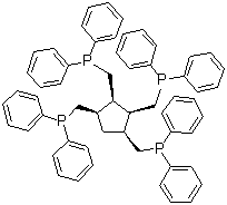 全顺式-1,2,3,4-四[(二苯基膦基)甲基]环戊烷分子结构 (CAS 333380-86-2)