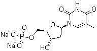 5'-Thymidylic acid disodium salt molecular structure (CAS 33430-62-5)
