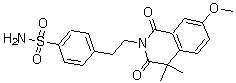 4-[2-(3,4-Dihydro-7-methoxy-4,4-dimethyl-1,3-dioxo-2(1H)-isoquinolinyl)ethyl]benzenesulfonamide molecular structure (CAS 33456-68-7)