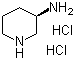结构式 CAS# 334618-23-4, (R)-3-氨基哌啶双盐酸盐; (R)-3-氨基哌啶二盐酸盐