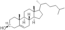 Cholesterol-3-13C molecular structure (CAS 334974-05-9)