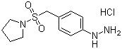 结构式 CAS# 334981-11-2, 4-(1-吡咯烷基磺酰基甲基)苯肼盐酸盐