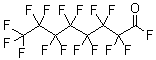 structure of CAS# 335-66-0, Perfluorooctanoyl fluoride;F 06161; Pentadecafluorooctanoyl fluoride; Perfluorocaprylic acid fluoride; Perfluorooctanoic acid fluoride
