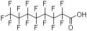 Pentadecafluorooctanoic acid molecular structure (CAS 335-67-1)