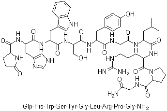 Gonadorelin molecular structure (CAS 33515-09-2)