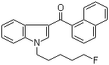 structure of CAS# 335161-24-5, [1-(5-Fluoropentyl)-1H-indol-3-yl]-1-naphthalenylmethanone;AM 2201