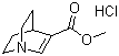 structure of CAS# 33630-87-4, 1-Azabicyclo[2.2.2]oct-2-ene-3-carboxylic acid methyl ester hydrochloride;Methyl 2,3-dehydroquinuclidine-3-carboxylate hydrochloride