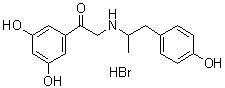 3',5'-Dihydroxy-2-[[2-(p-hydroxyphenyl)-1-methylethyl]amino]acetophenone hydrobromide molecular structure (CAS 3371-33-3)