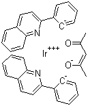 structure of CAS# 337526-95-1, Acetylacetonatobis(2-phenylquinolinato)iridium;Ir(pq)2acac