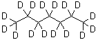 结构式 CAS# 33838-52-7, 全氘代庚烷