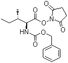 N-(苯基甲氧基羰基)-L-异亮氨酸 2,5-二氧代-1-吡咯烷基酯分子结构 (CAS 3391-99-9)