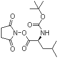 structure of CAS# 3392-09-4, Boc-L-Leucine N-hydroxysuccinimide ester;N-tert-Butoxycarbonyl-L-leucine N-hydroxysuccinimide ester; Boc-Leu-Osu